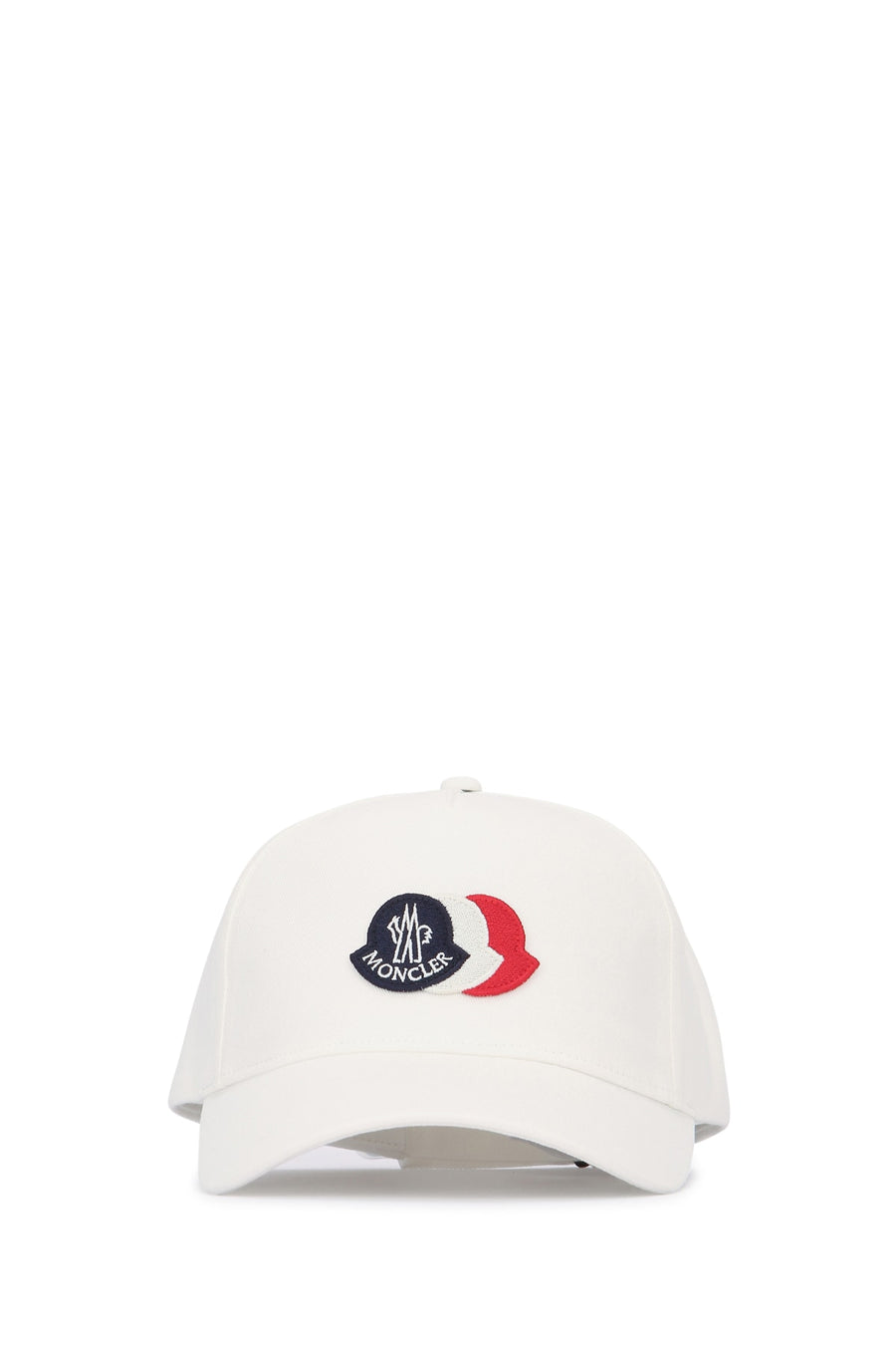 Moncler Jr BASEBALL 100% cotton baseball cap in white