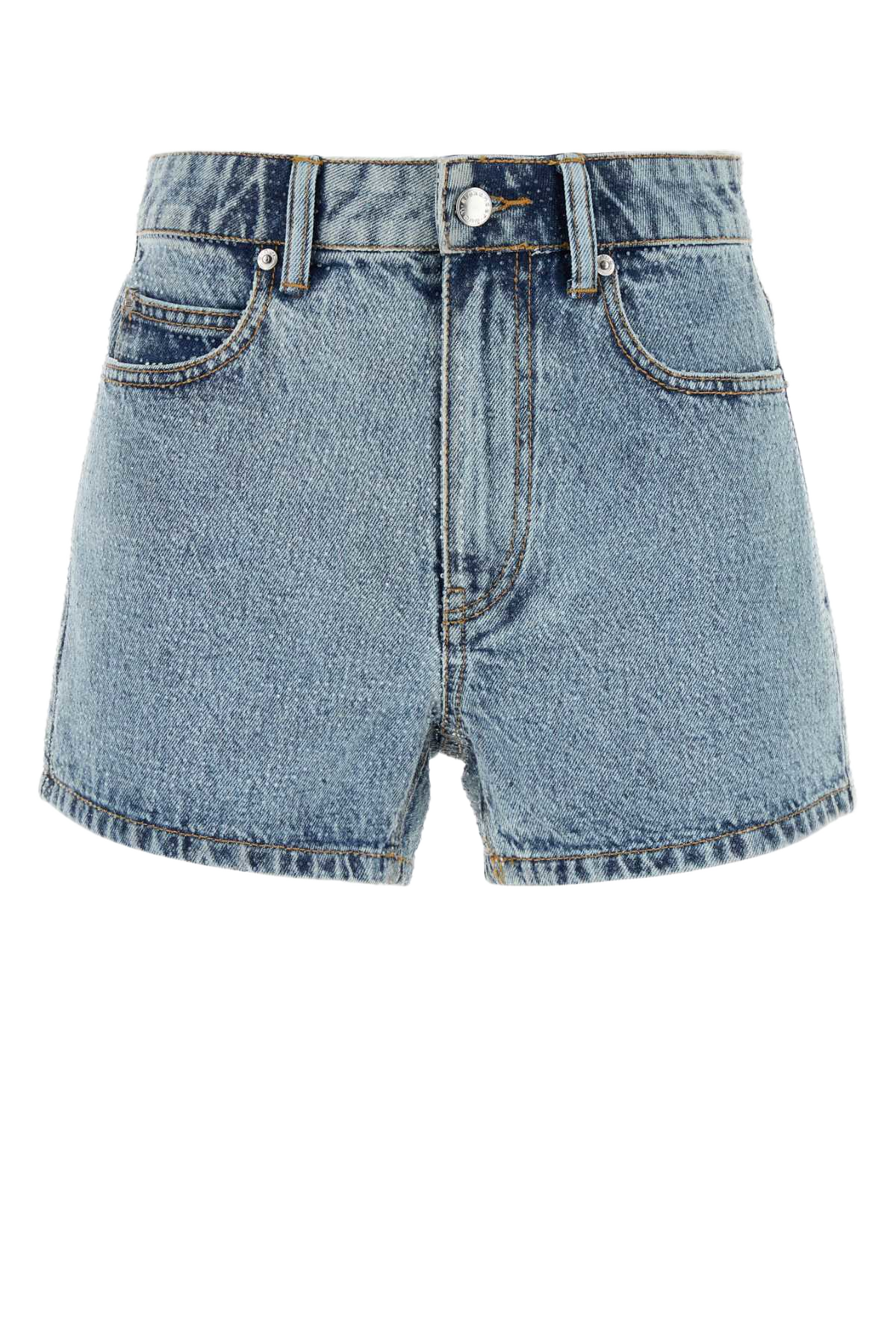 Embellished Denim Shorts Vintagelightindigo Exterior: Cotton