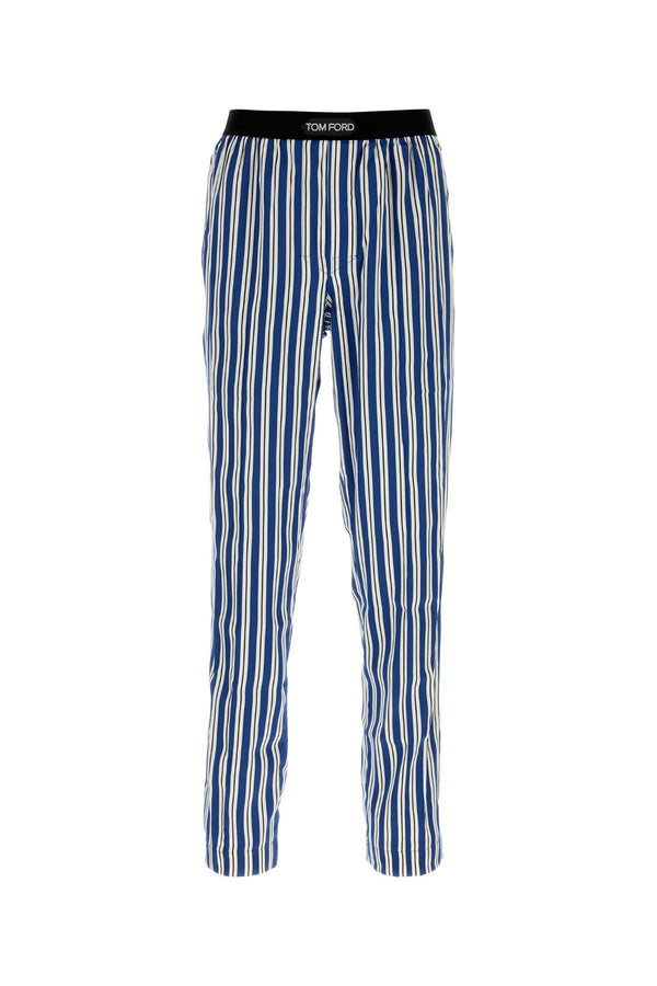Tom Ford Trousers 93% Silk trousers in blue