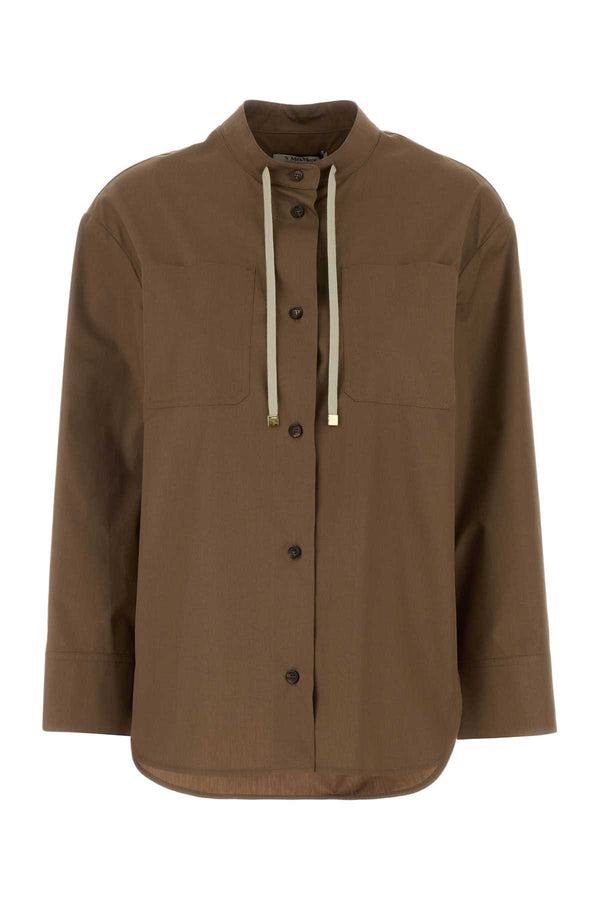 S Maxmara 100% Cotton shirt in brown