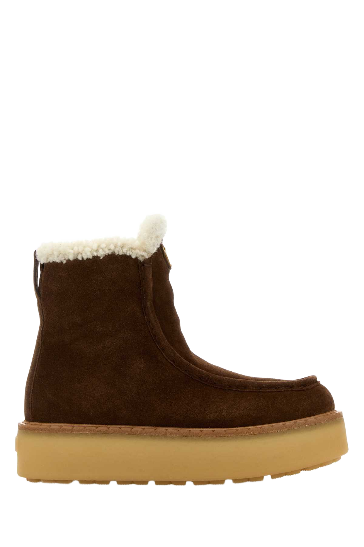 Brown Suede Ankle Boots Cacao Calfleather-ovisariesaries Stivali