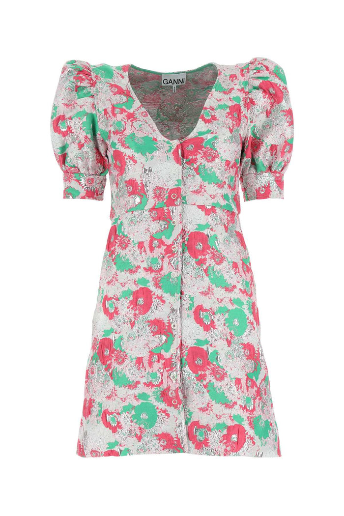 Embroidered Polyester Blend Mini Dress 393 Abiti