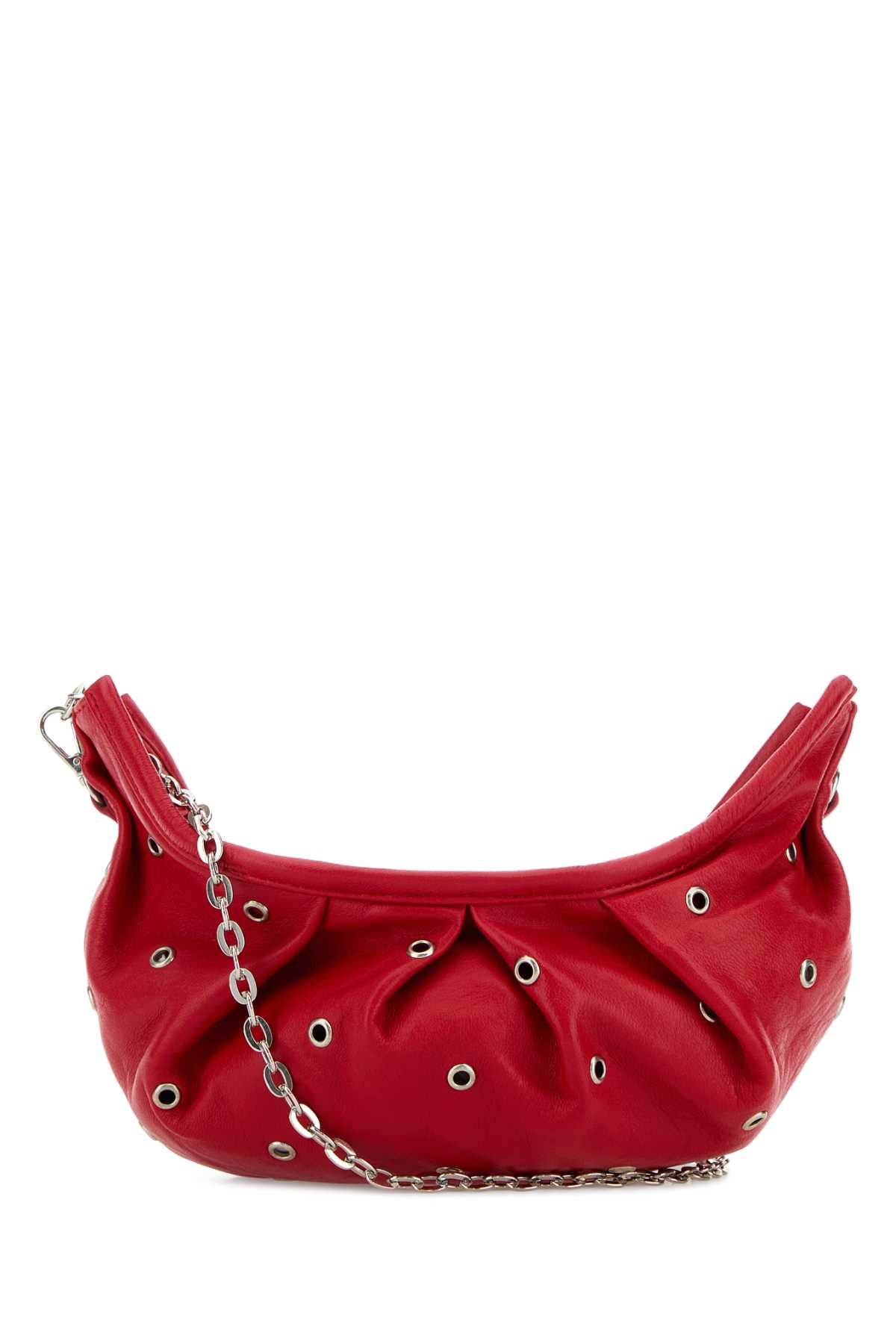 Red Leather Pulsera Crossbody Bag Borse A Tracolla