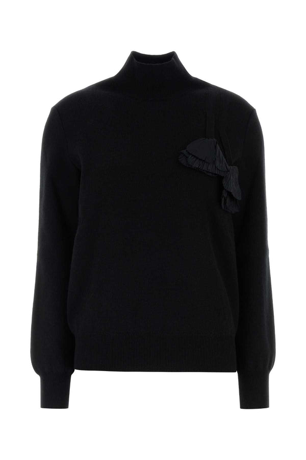 Ferragamo Nero 70% Virgin wool sweater in black