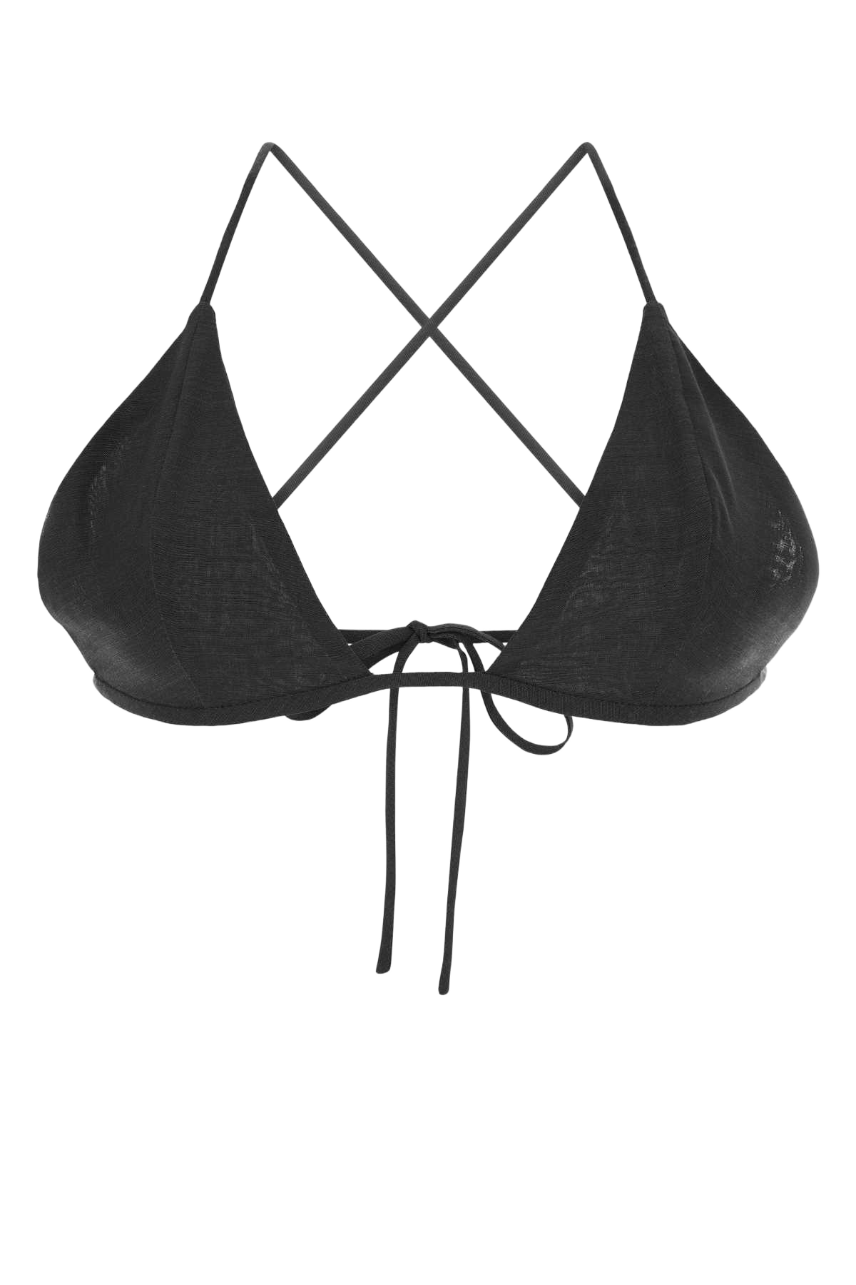 Black Wool Blend Triangle Bra 0555 Intimo
