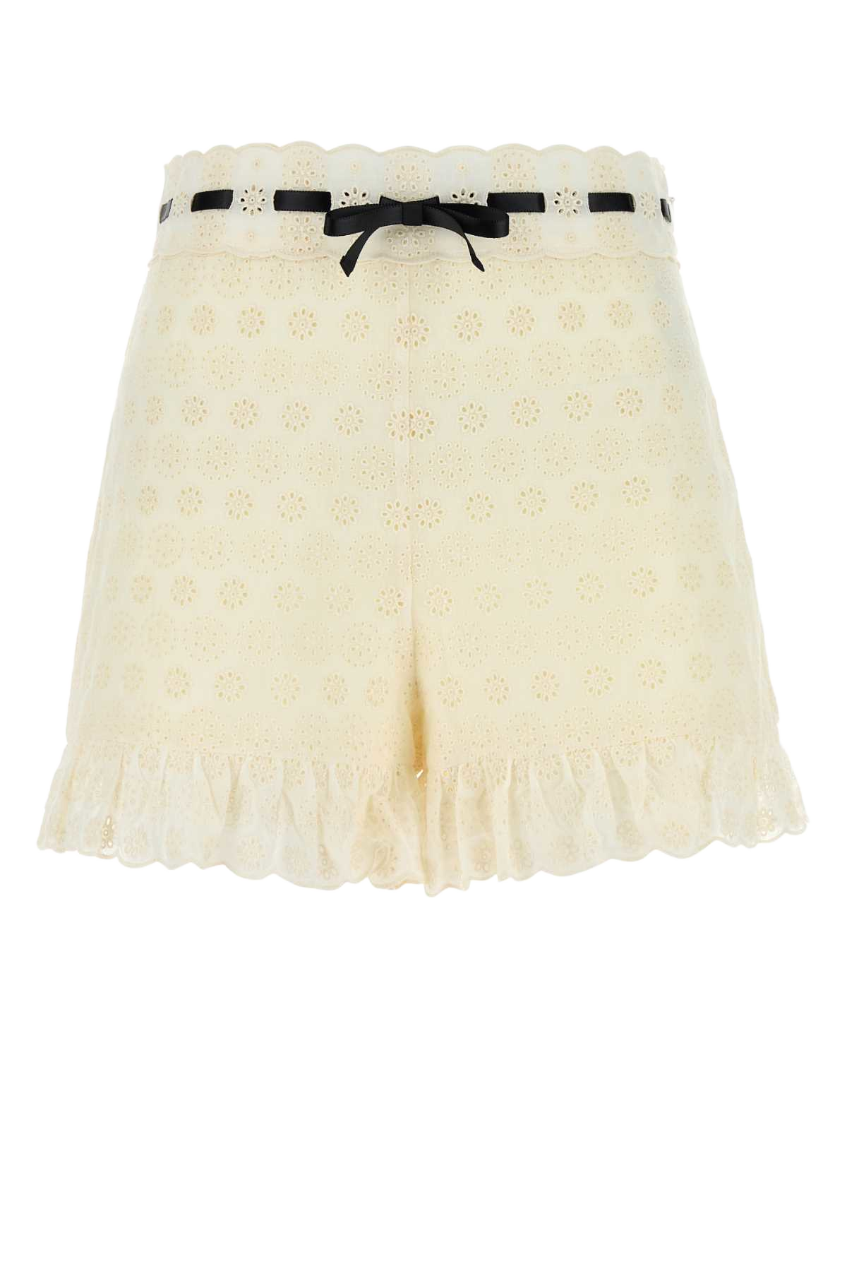 Ivory Lace Shorts Avorio