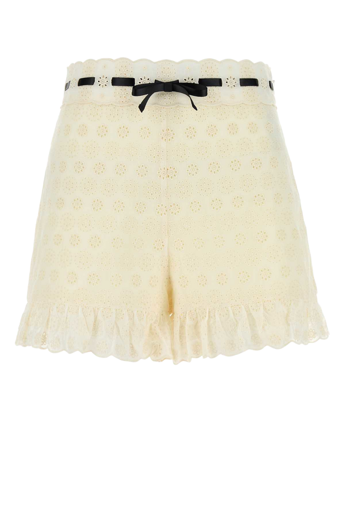 Ivory Lace Shorts Avorio