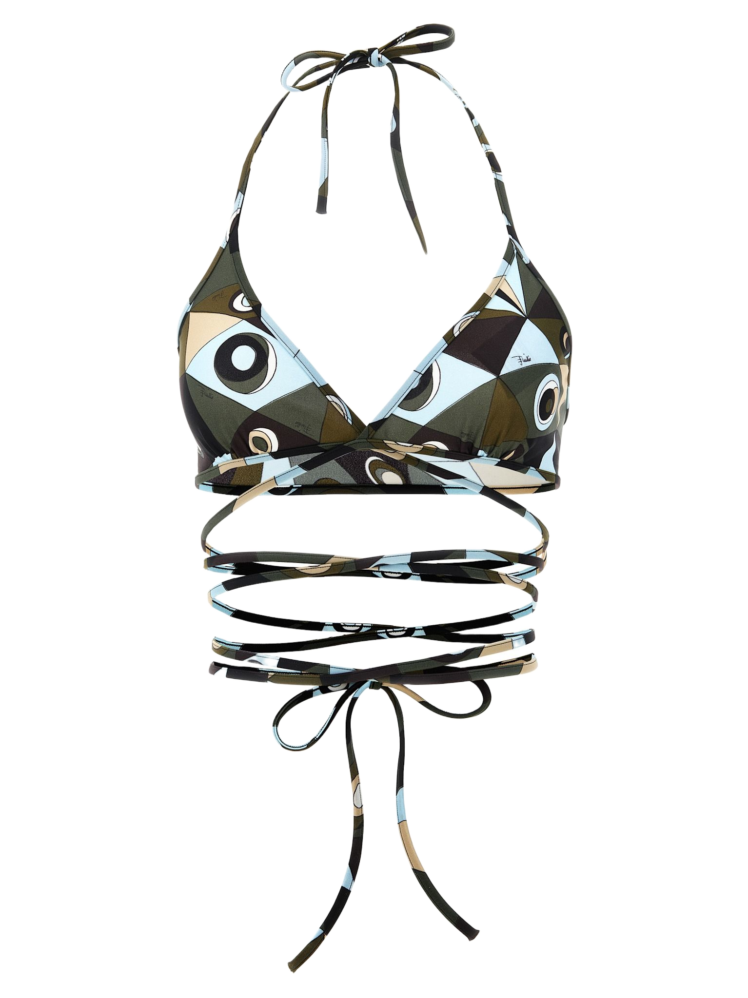 Triangle Bikini Top Multicolor Polyamide Beachwear