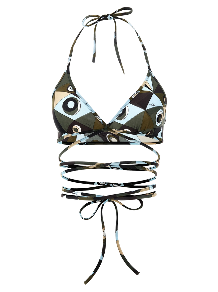 Triangle Bikini Top Multicolor Polyamide Beachwear