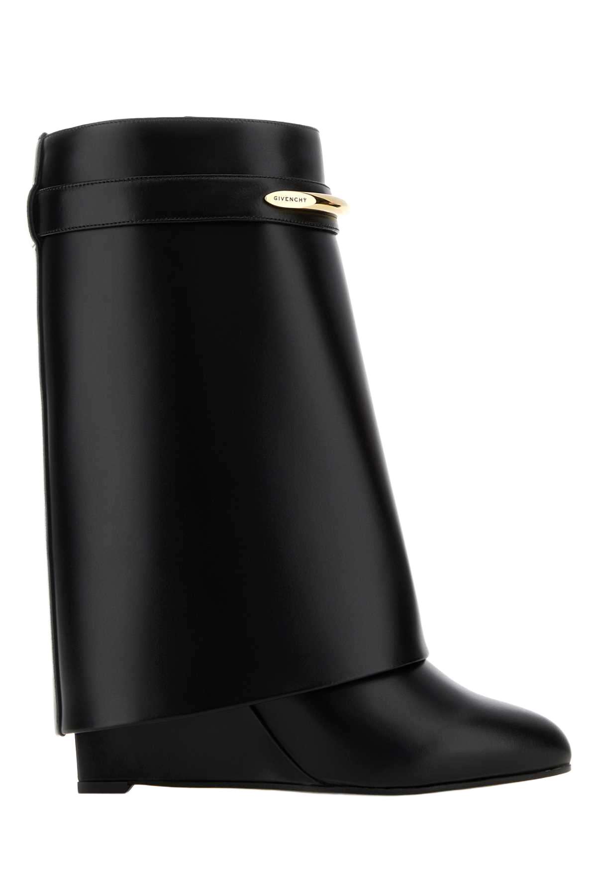 Black Leather Shark Pinch Boots Stivali