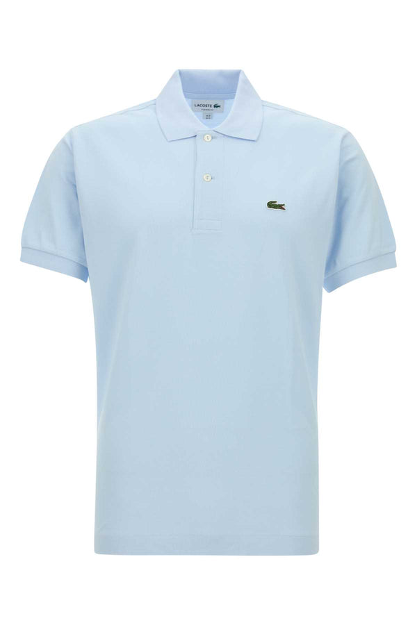 Pastel Light-Blue Piquet Polo Shirt T01 Exterior: Cotton