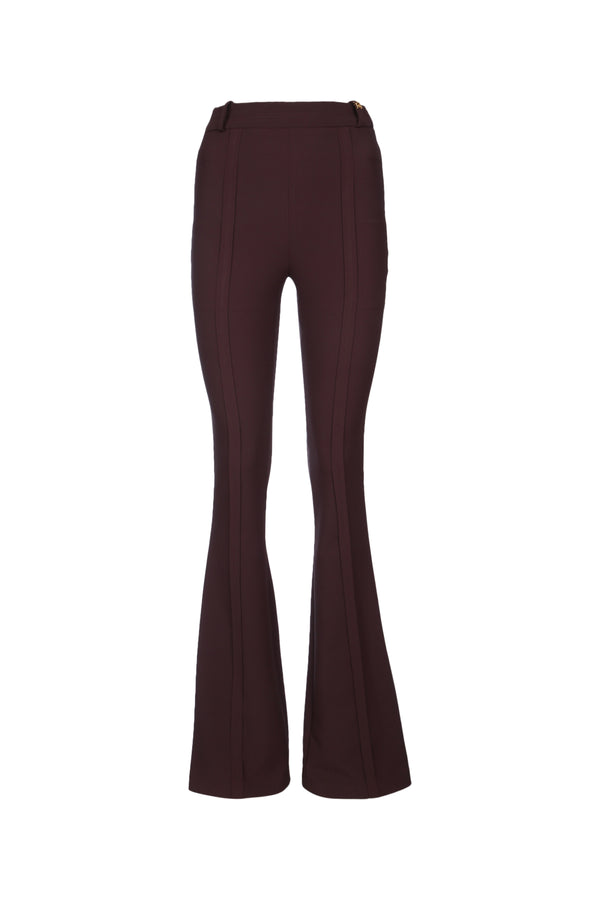 Elisabetta Franchi 96% Polyester trousers in brown
