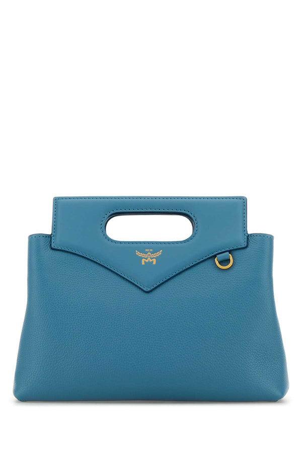 MCM Exterior: 100% Calf top handle bag in blue