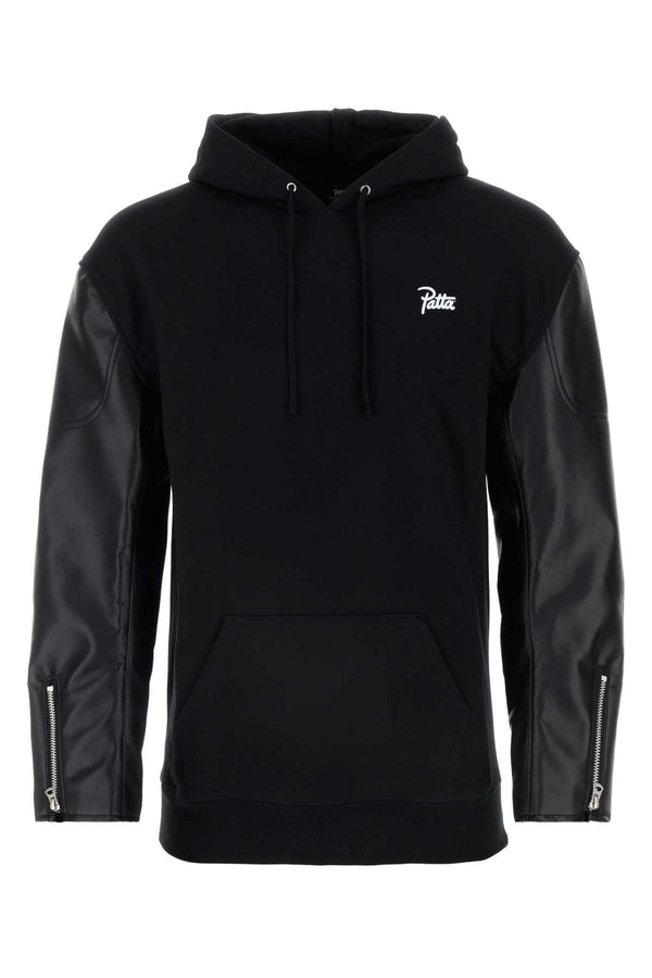Junya Watanabe Exterior: 100% Cotton sweatshirt in black