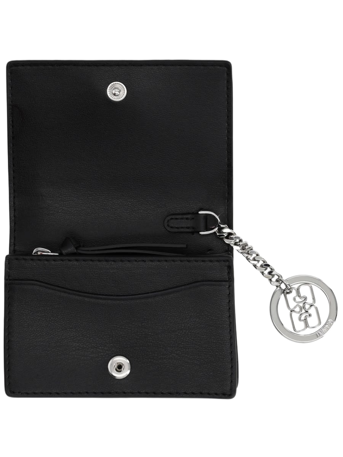 Flap Puddle Card Holder Black Wallet