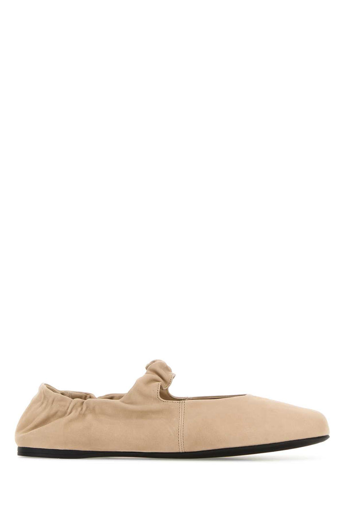 Sand Nappa Leather Ballerinas Corda Ballerine