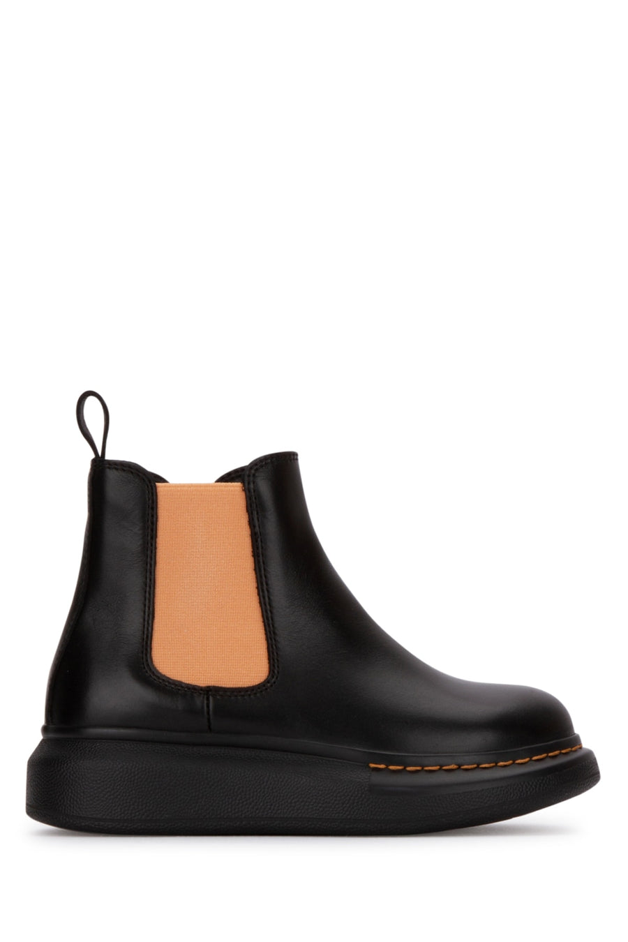 Alexander Mcqueen Kids 100% Leather / Sole: Rubber boot in black