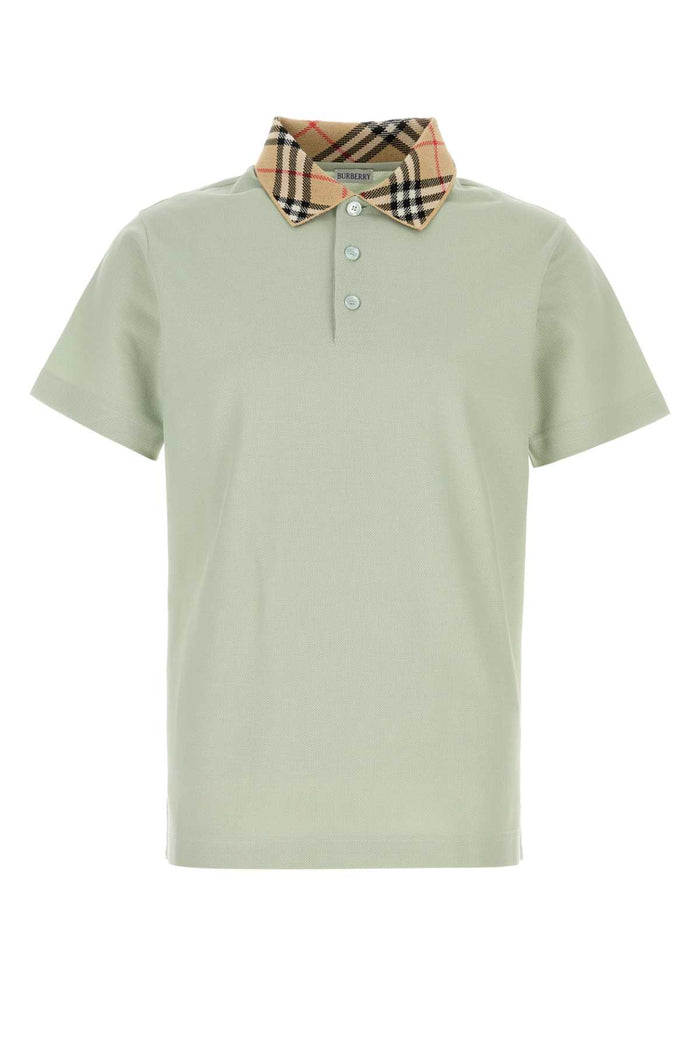 Mint Green Piquet Polo Shirt Seafoamgreen Cotton
