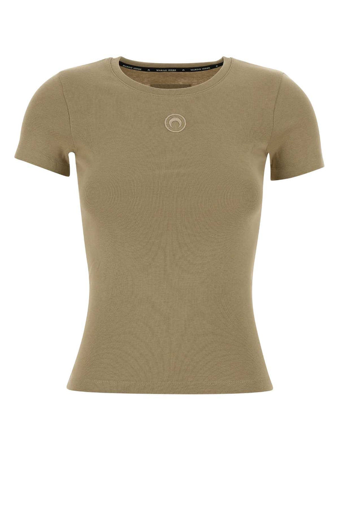 Dovre Grey Cotton T-Shirt Bg40taupe Exterior: Organic