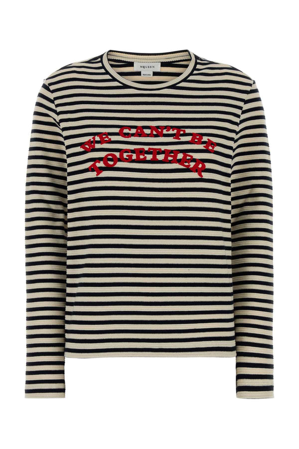 Alexander McQueen 98% Cotton t-shirt in navy
