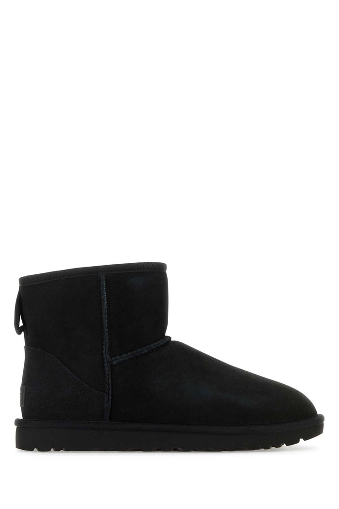Black Suede Classic Mini Ii Ankle Boots Upper Material Leather Stivali