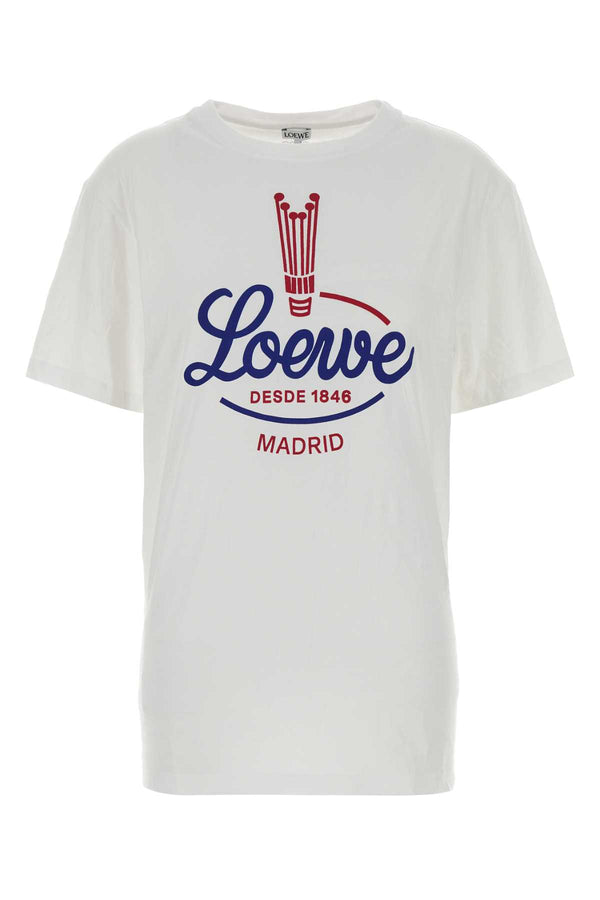 Loewe 65% Polyester t-shirt in white