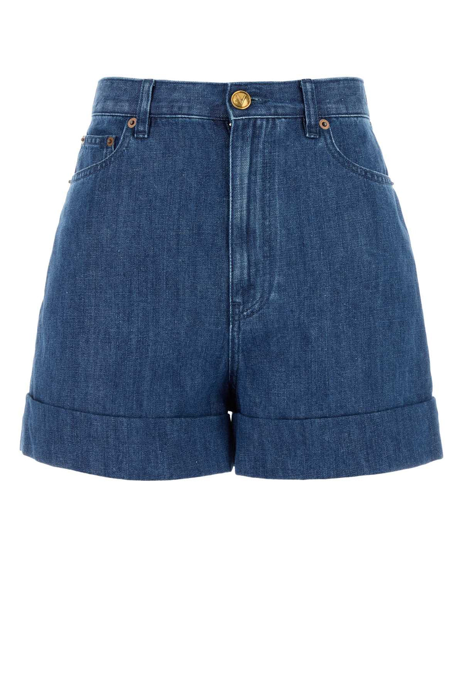 Valentino Garavani Denim 64% Cotton 36% Linen denim shorts in blue