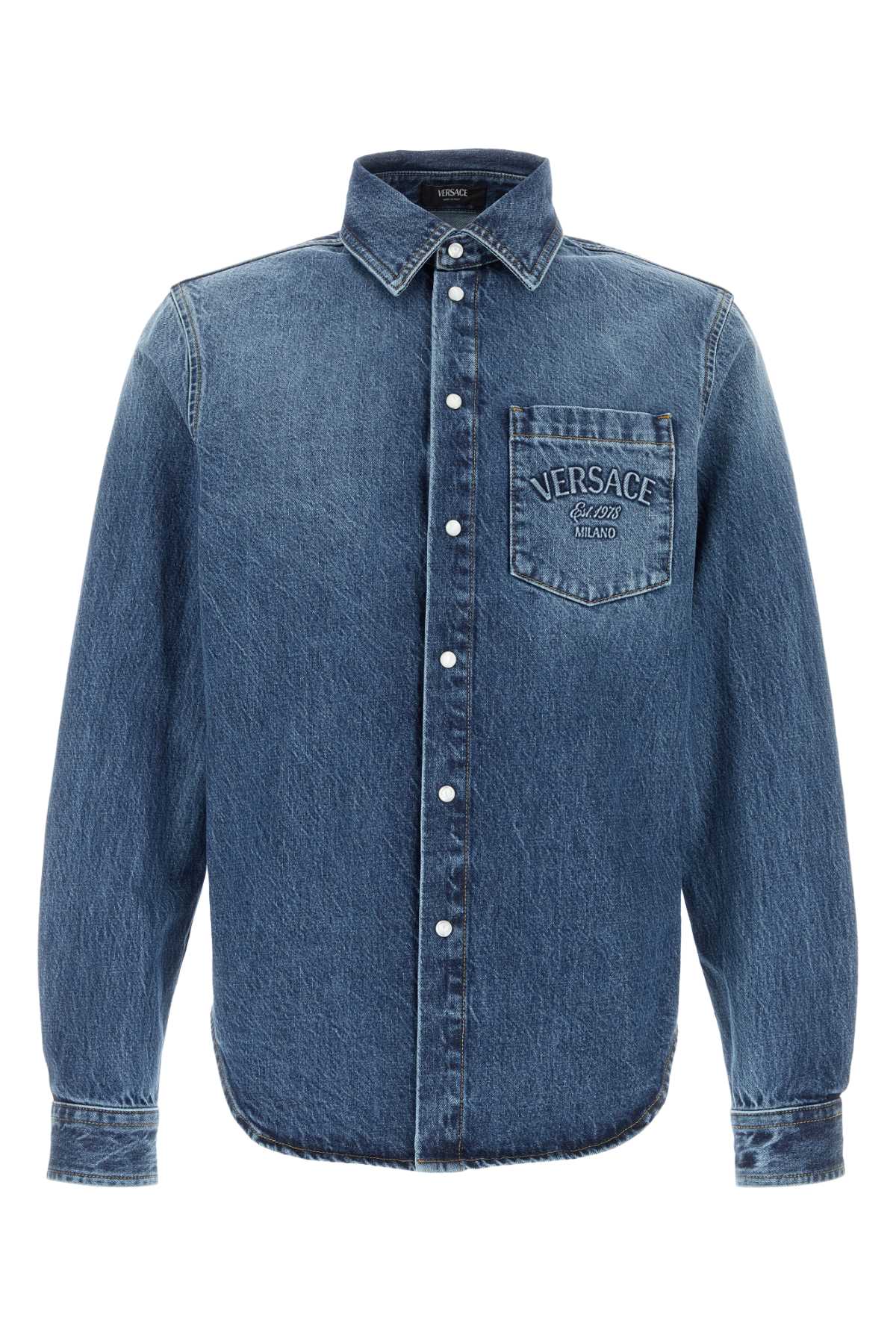 Denim Shirt Mediumblue Exterior: Cotton Camicie