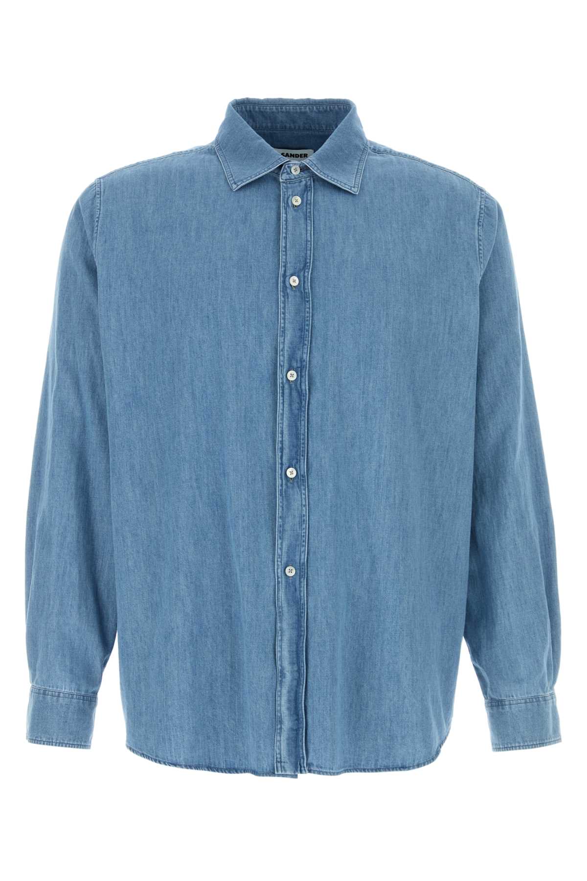 Light Blue Chambray Shirt Magnet Exterior: Cotton Camicie