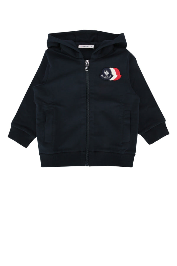 Moncler Jr Hoodie 94% Cotton hoodie in black