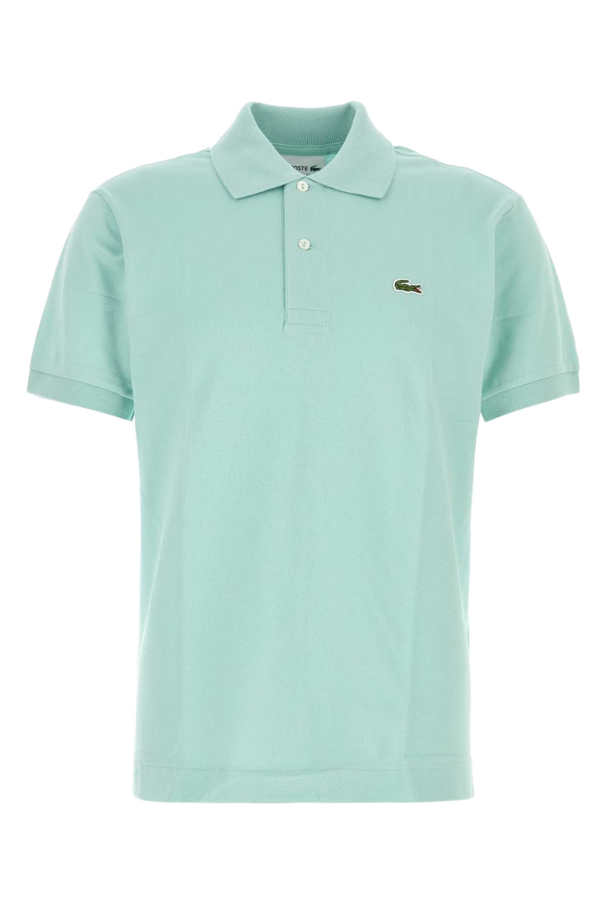 Sea Green Piquet Polo Shirt Exterior: Cotton