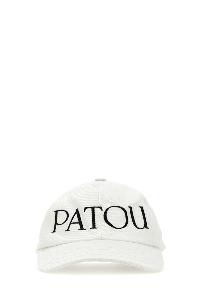 White Cotton Baseball Cap 090c Co - Cappelli E Fasce Per Capelli