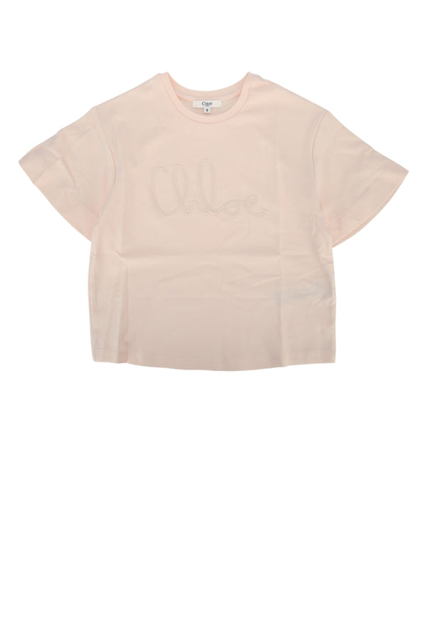 Chloe Kids Sleeves 100% Cotton t-shirt in pink