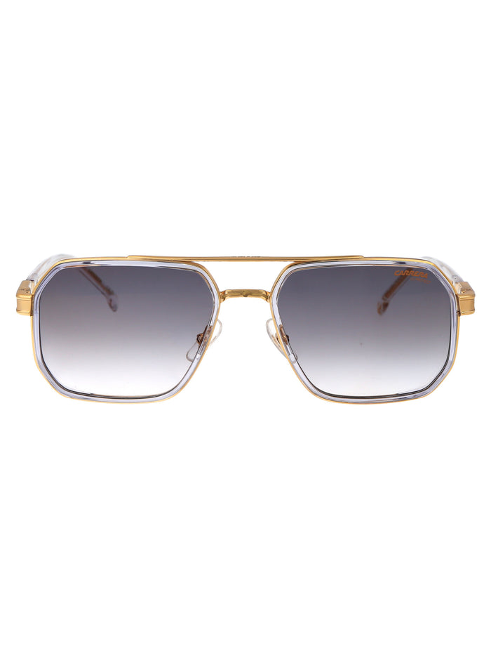 Crystal Gold Stainless Steel Sunglasses