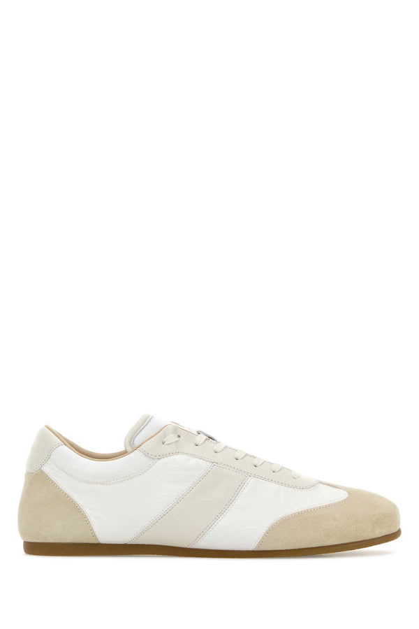 Lemaire Runner Exterior: Leather sneakers in white