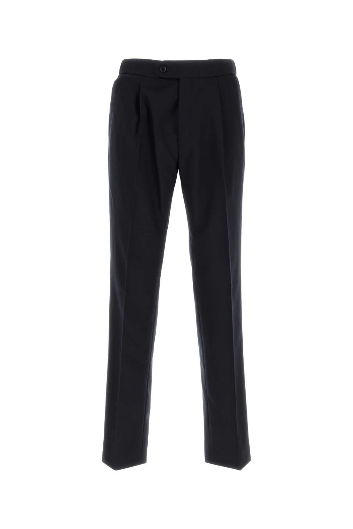 Midnight Blue Wool Pant Navy Exterior: Pantaloni