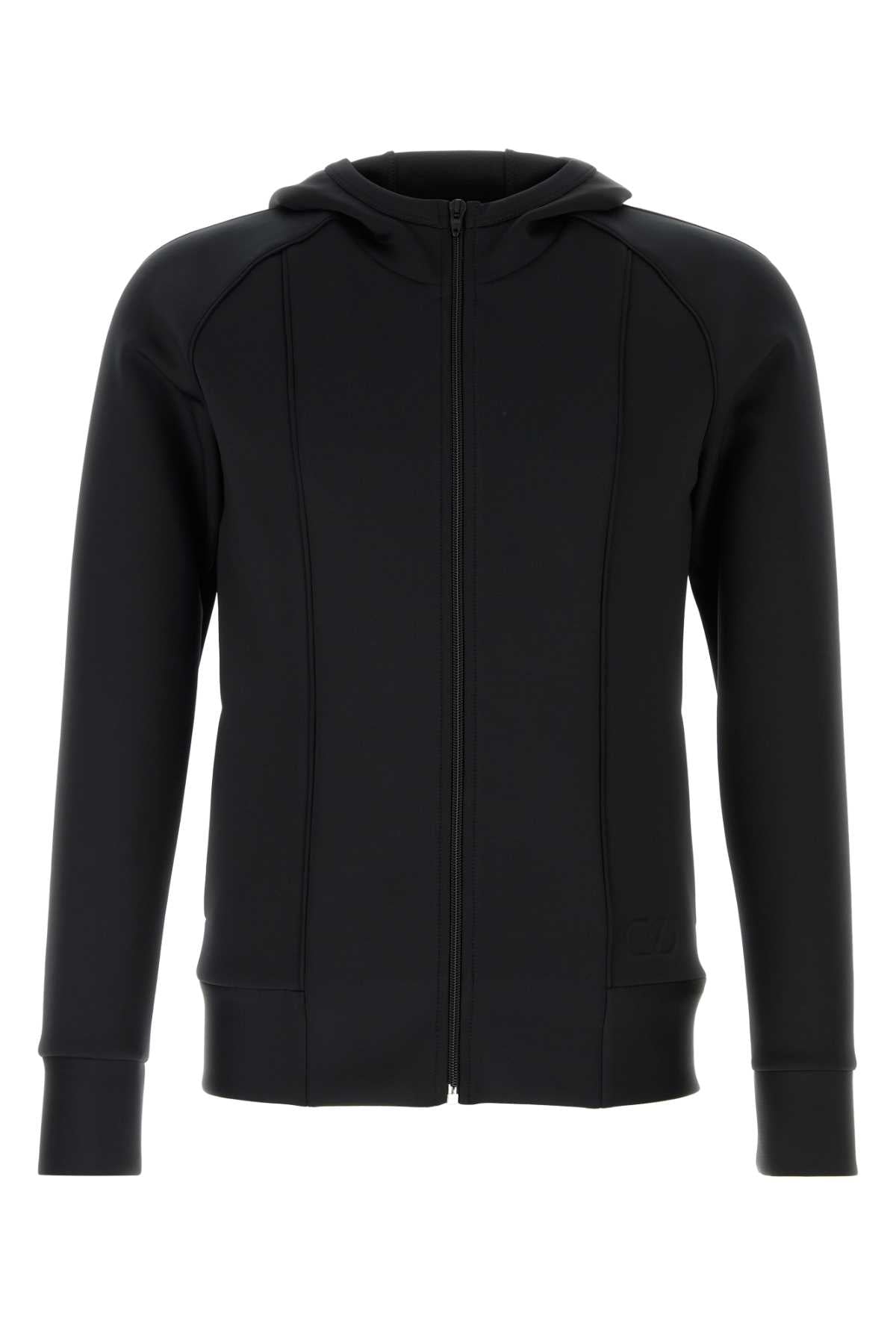 Black Neoprene Sweatshirt Nero Exterior: Polyester Elastane Felpe
