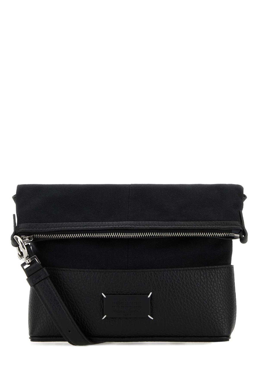 Maison Margiela Hobo Exterior: 100% Leather 100% Fabric; Lining: 100% Fabric; Finishing: Silver metal clutch in black