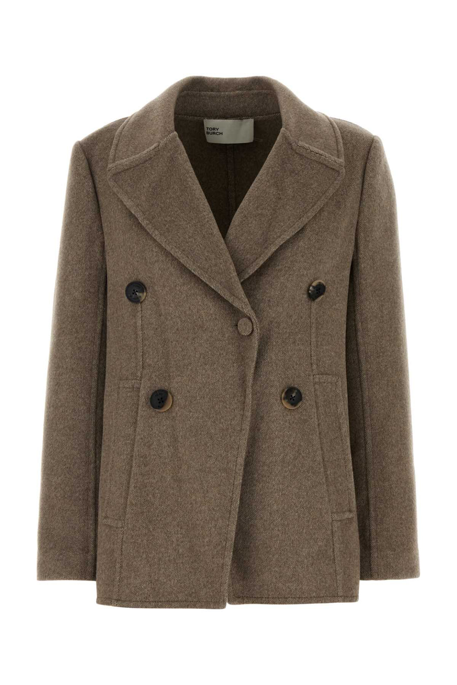 Tory Burch Shell: 98% Wool coat in beige
