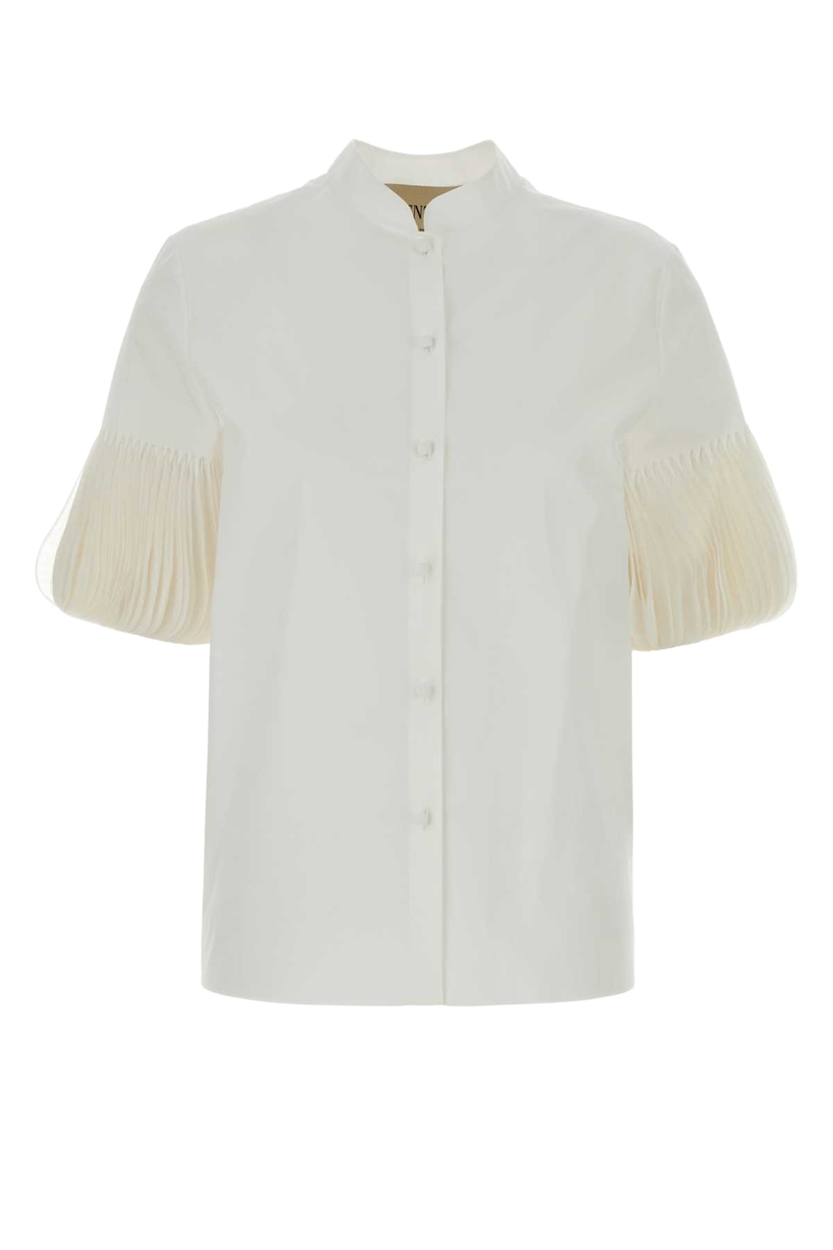 White Poplin Shirt Bianco Cotton Camicie