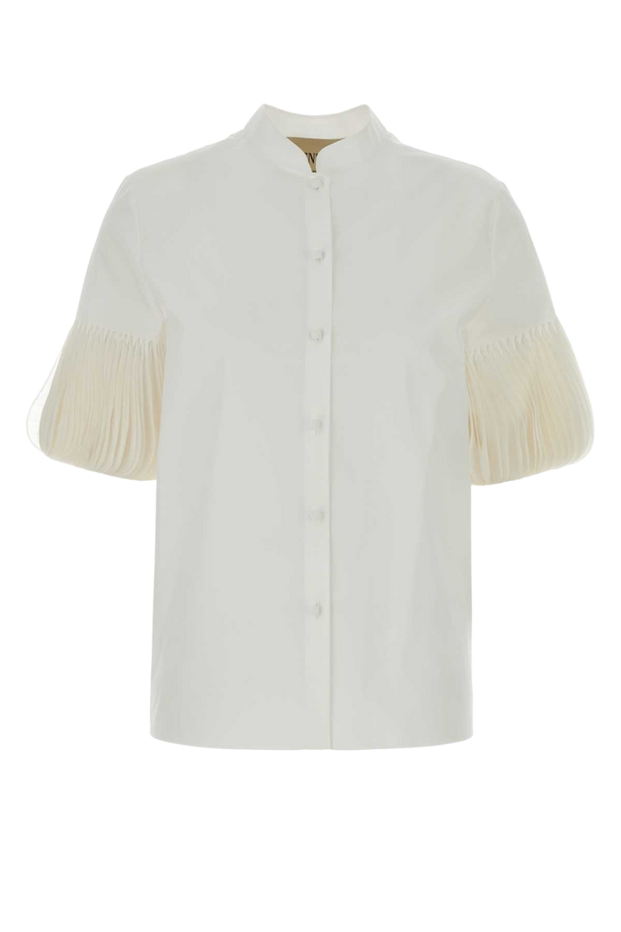 White Poplin Shirt Bianco Cotton Camicie