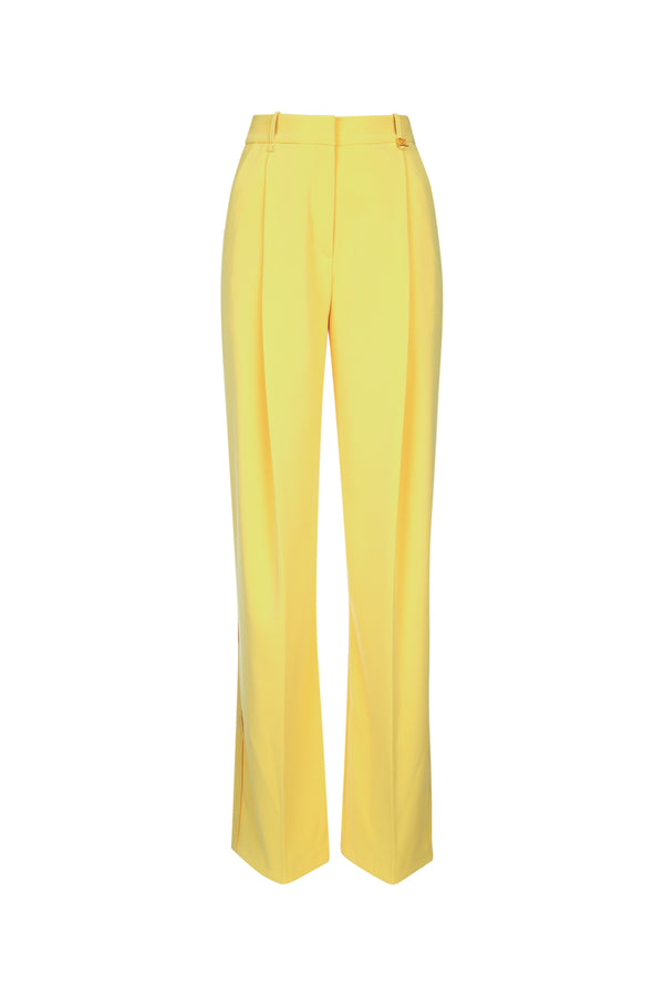 Elisabetta Franchi 98% Polyester trousers in yellow