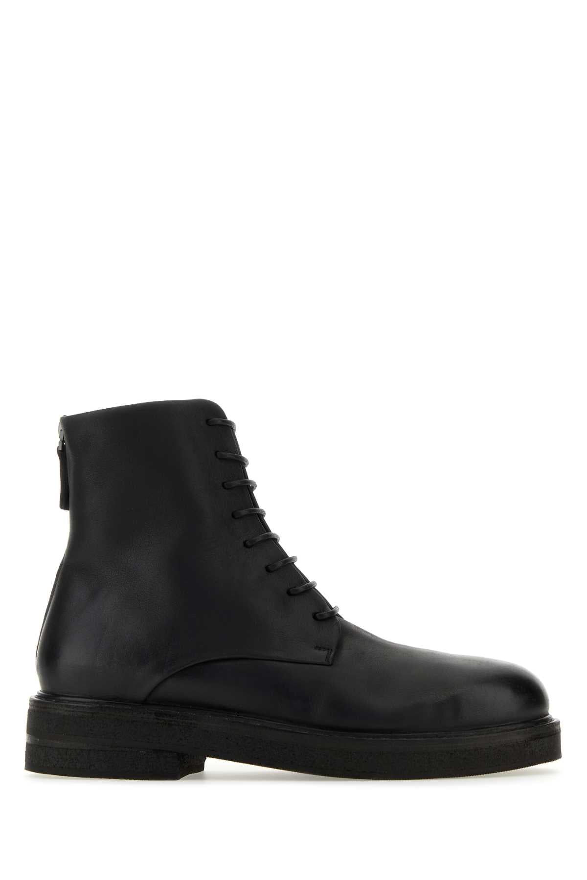 Black Leather Ankle Boots Stivali