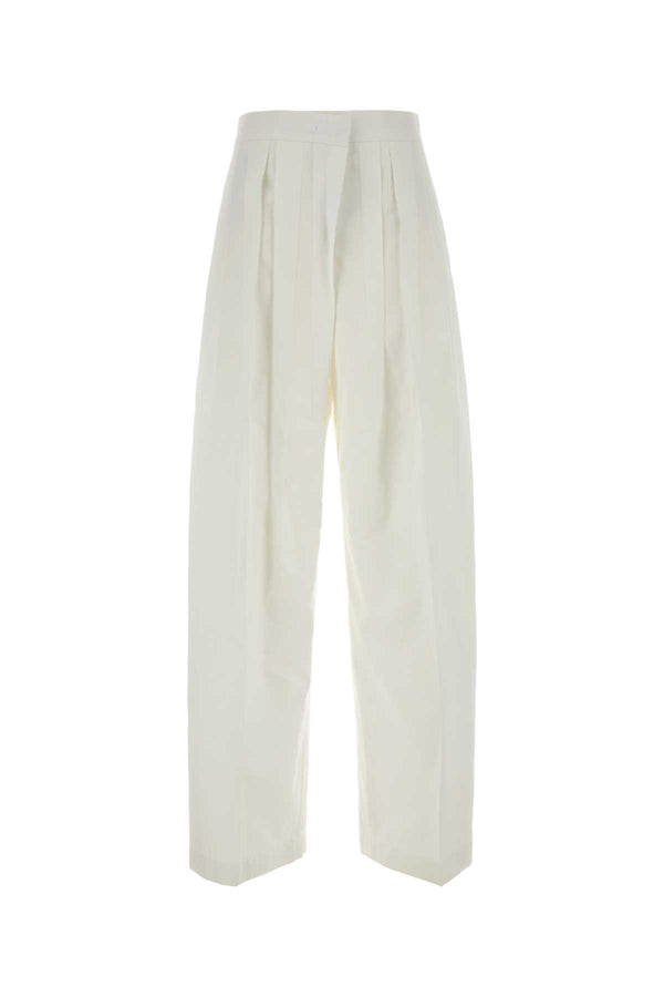 Jil Sander 86% Cotton trousers in beige