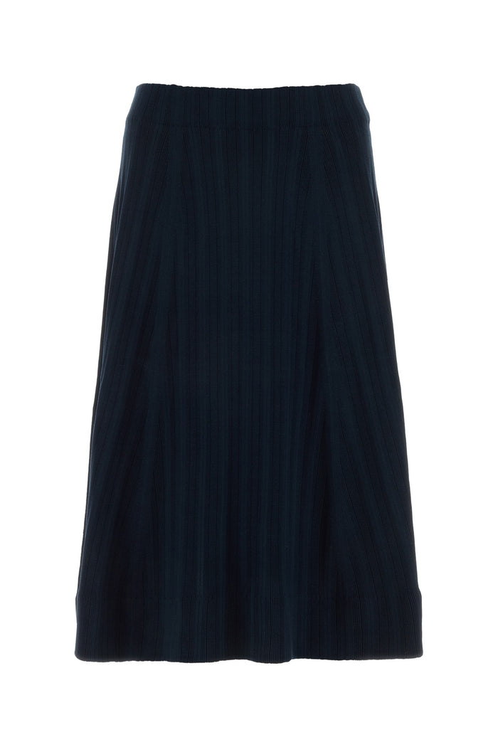 7464tsypf23 411 Navy Silk Gonne