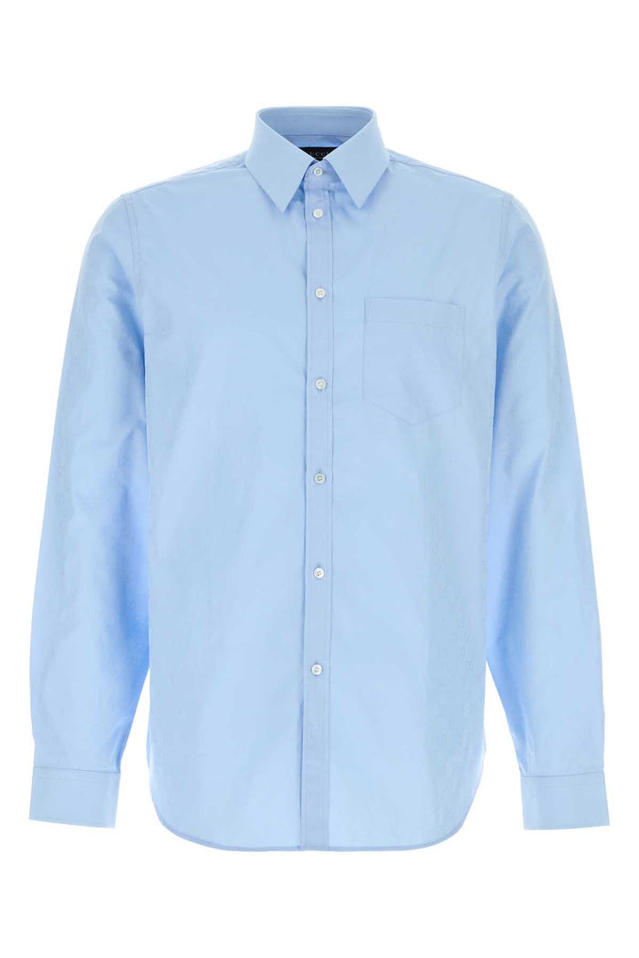 Light Blue Poplin Shirt Serenity Exterior: Cotton Camicie