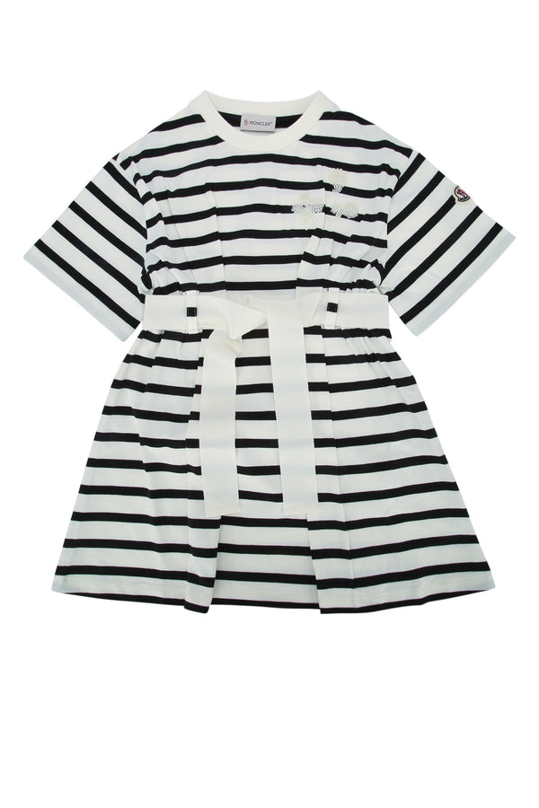 Moncler Jr 50% Cotton dress in white