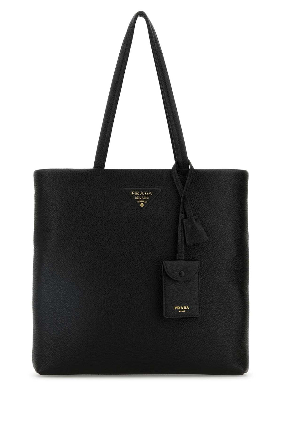 Prada 100% Vitello tote bag in black