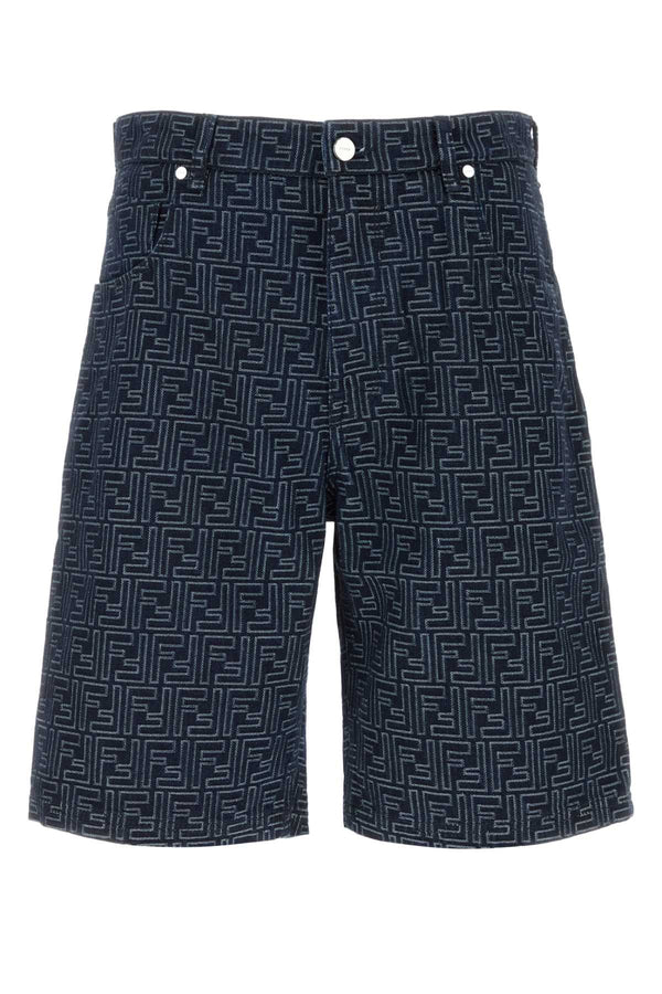 Fendi 100% Cotton bermudas in navy