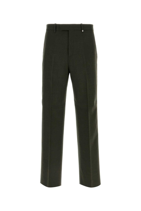 Burberry 100% Wool trousers in green